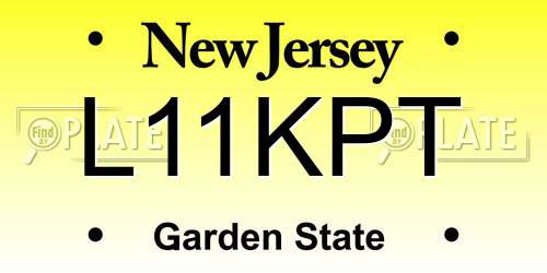 L11KPT New Jersey License Plate
