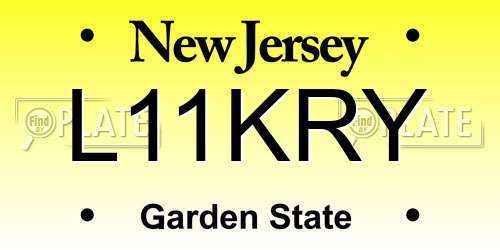 L11KRY New Jersey License Plate