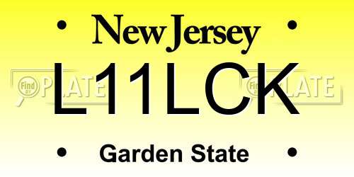 L11LCK New Jersey License Plate