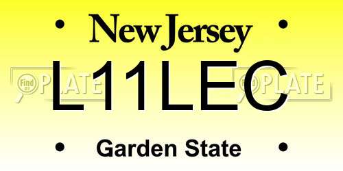 L11LEC New Jersey License Plate