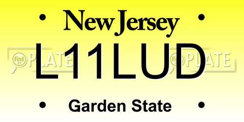 L11LUD New Jersey License Plate