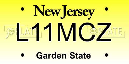 L11MCZ New Jersey License Plate