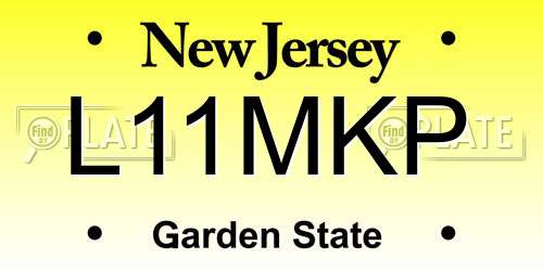 L11MKP New Jersey License Plate