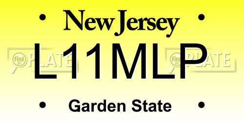L11MLP New Jersey License Plate