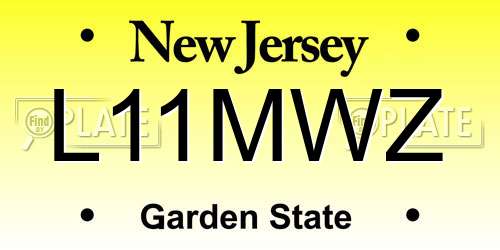 L11MWZ New Jersey License Plate