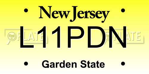 L11PDN New Jersey License Plate
