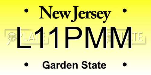L11PMM New Jersey License Plate