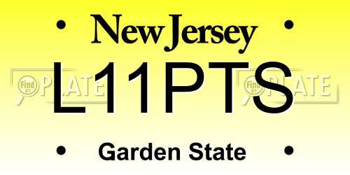 L11PTS New Jersey License Plate