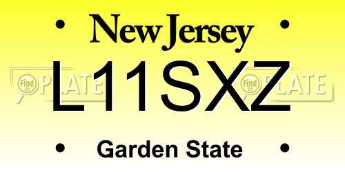 L11SXZ New Jersey License Plate