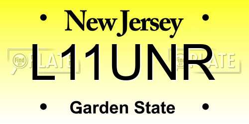 L11UNR New Jersey License Plate