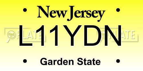 L11YDN New Jersey License Plate