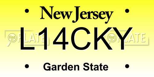 L14CKY New Jersey License Plate