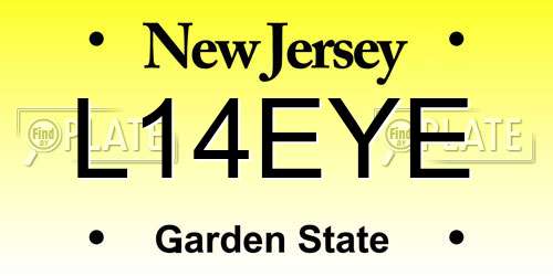 L14EYE New Jersey License Plate