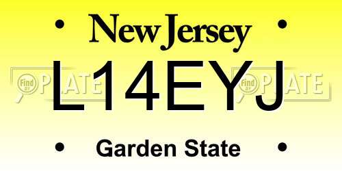 L14EYJ New Jersey License Plate