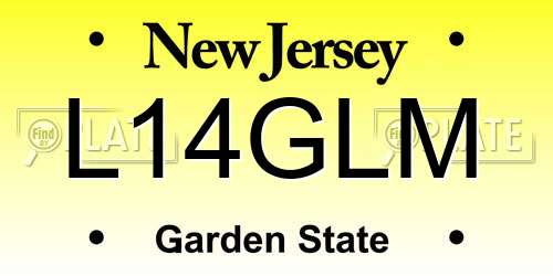 L14GLM New Jersey License Plate