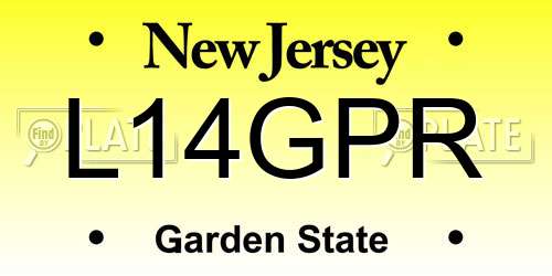 L14GPR New Jersey License Plate