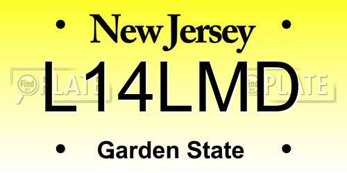 L14LMD New Jersey License Plate