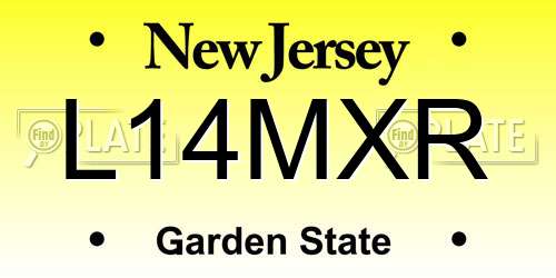 L14MXR New Jersey License Plate