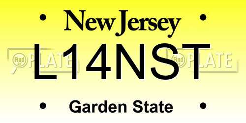 L14NST New Jersey License Plate