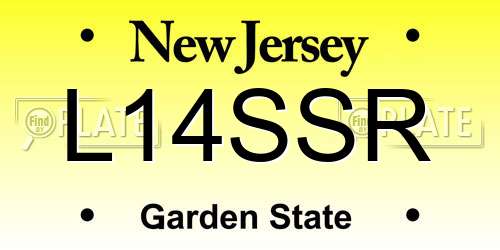 L14SSR New Jersey License Plate