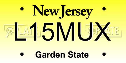 L15MUX New Jersey License Plate