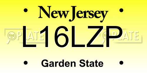 L16LZP New Jersey License Plate