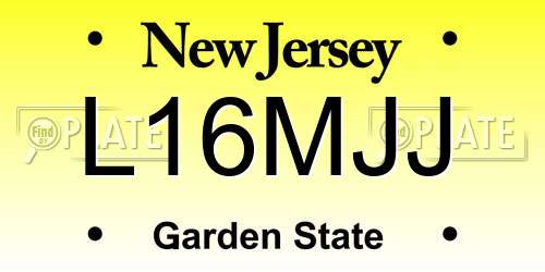 L16MJJ New Jersey License Plate