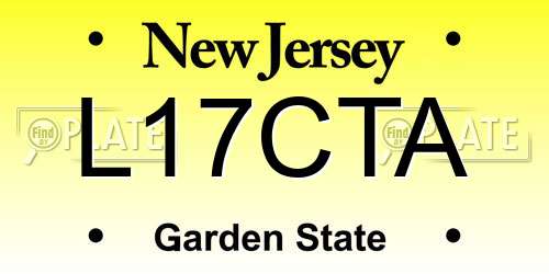 L17CTA New Jersey License Plate