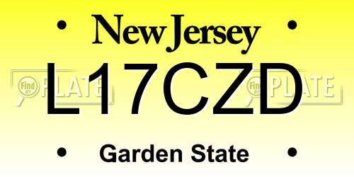 L17CZD New Jersey License Plate