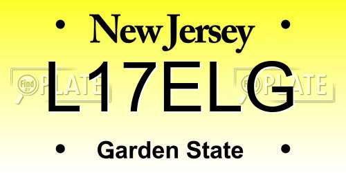 L17ELG New Jersey License Plate