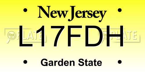 L17FDH New Jersey License Plate