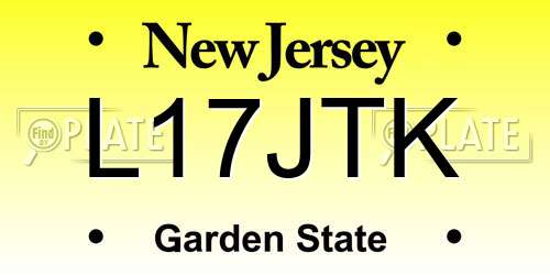 L17JTK New Jersey License Plate