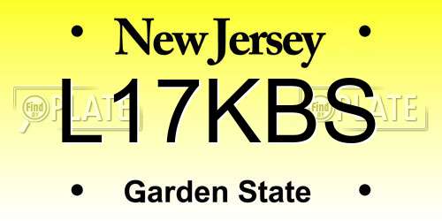 L17KBS New Jersey License Plate