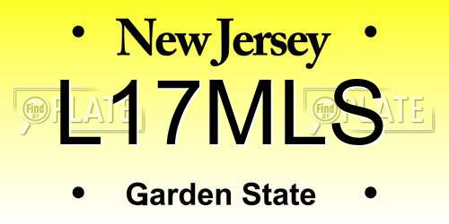 L17MLS New Jersey License Plate