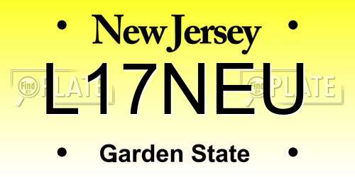 L17NEU New Jersey License Plate