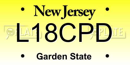 L18CPD New Jersey License Plate