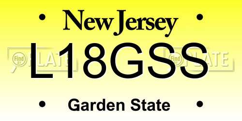 L18GSS New Jersey License Plate