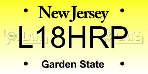 L18HRP New Jersey License Plate