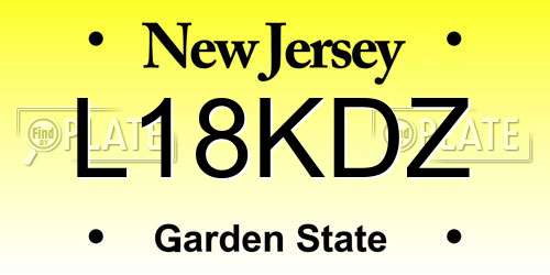 L18KDZ New Jersey License Plate