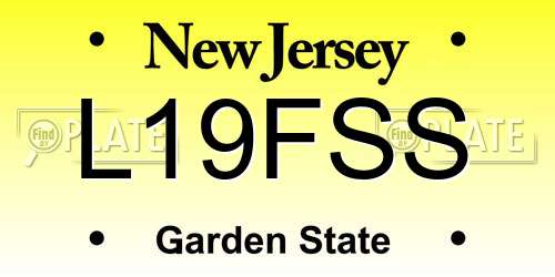 L19FSS New Jersey License Plate