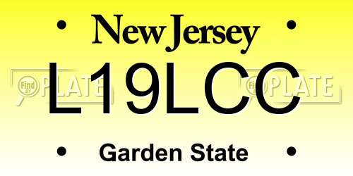 L19LCC New Jersey License Plate