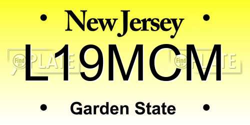 L19MCM New Jersey License Plate
