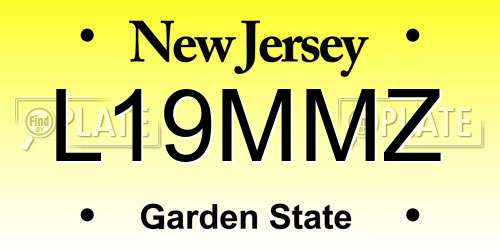 L19MMZ New Jersey License Plate