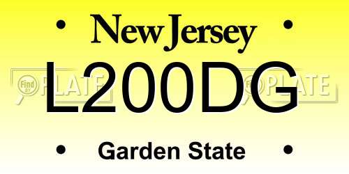 L200DG New Jersey License Plate