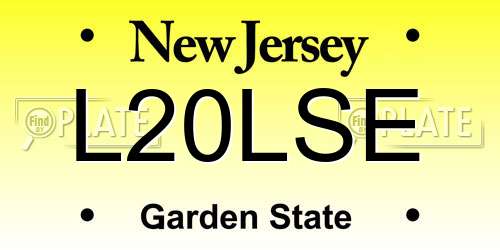 L20LSE New Jersey License Plate