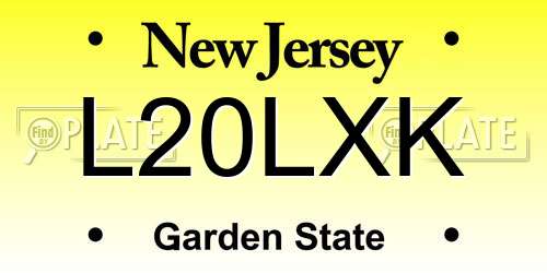L20LXK New Jersey License Plate