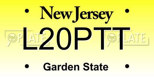 L20PTT New Jersey License Plate