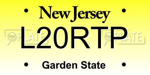 L20RTP New Jersey License Plate