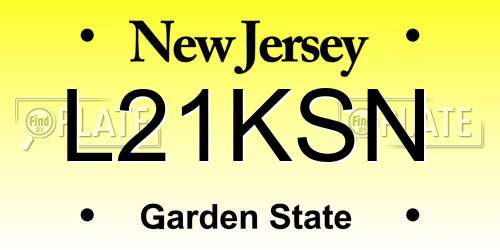 L21KSN New Jersey License Plate