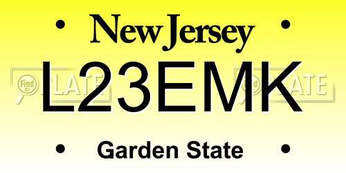 L23EMK New Jersey License Plate